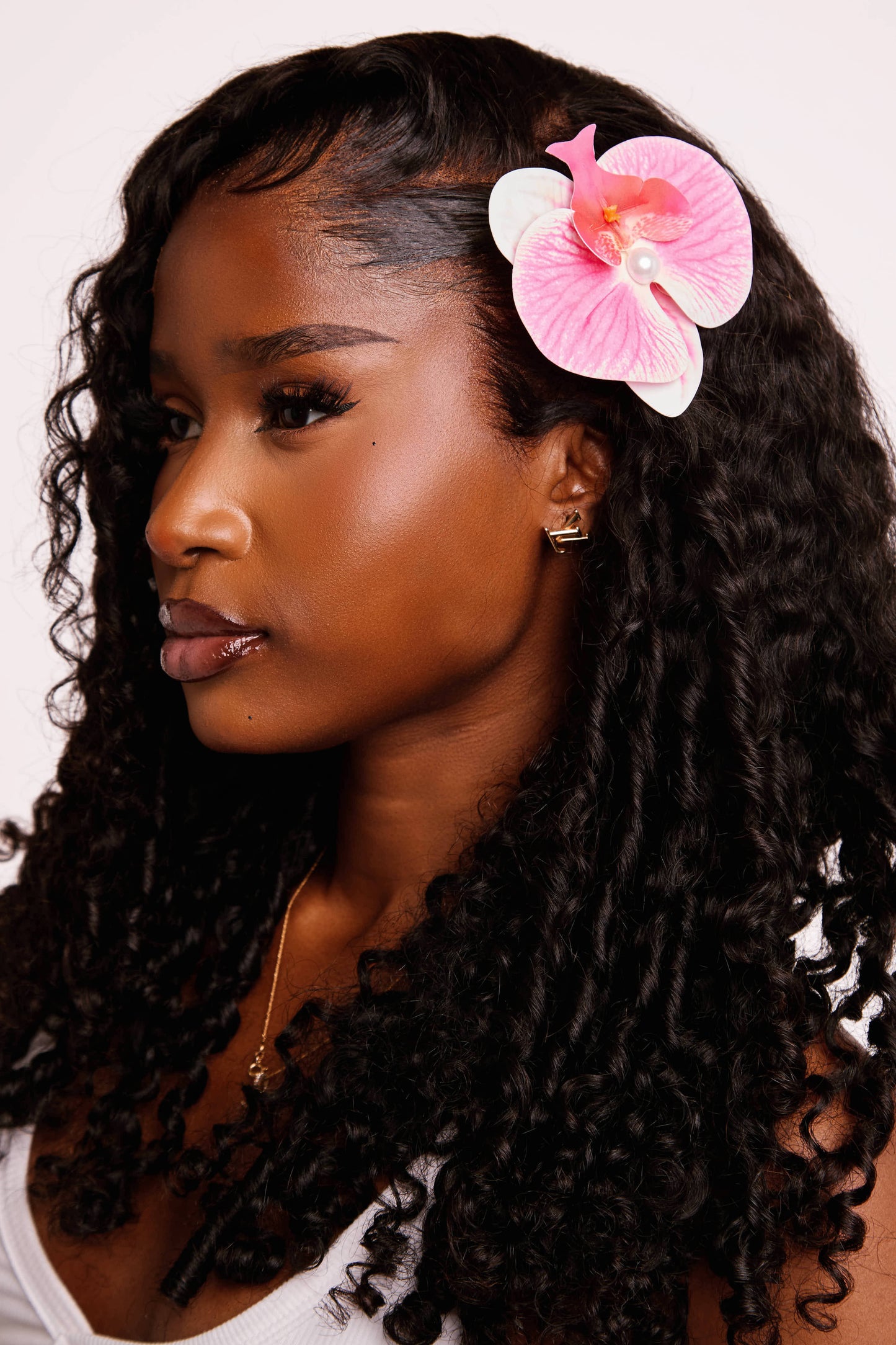orchid hair clip