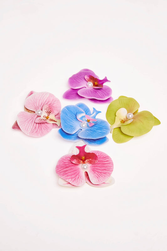 orchid hair clip