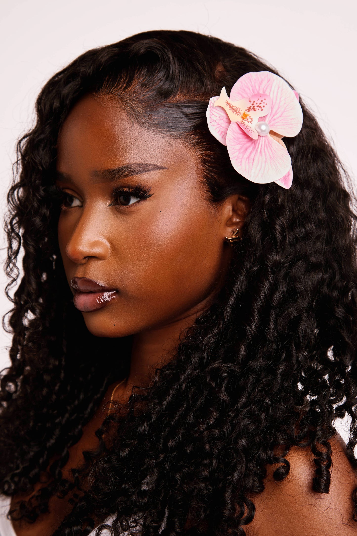 orchid hair clip